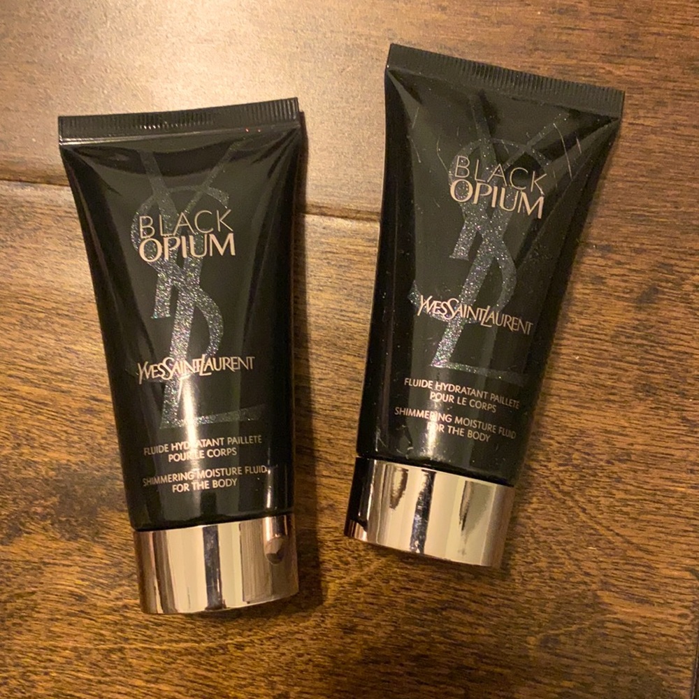 Black Opium by YSL shimmering body fluid set